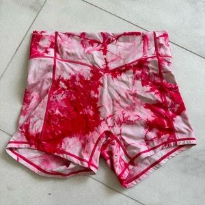 Tye Dye pink balance Athletica biker shorts